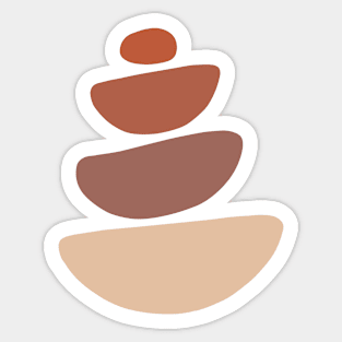 Pebbles Balance Zen Terracotta Sticker